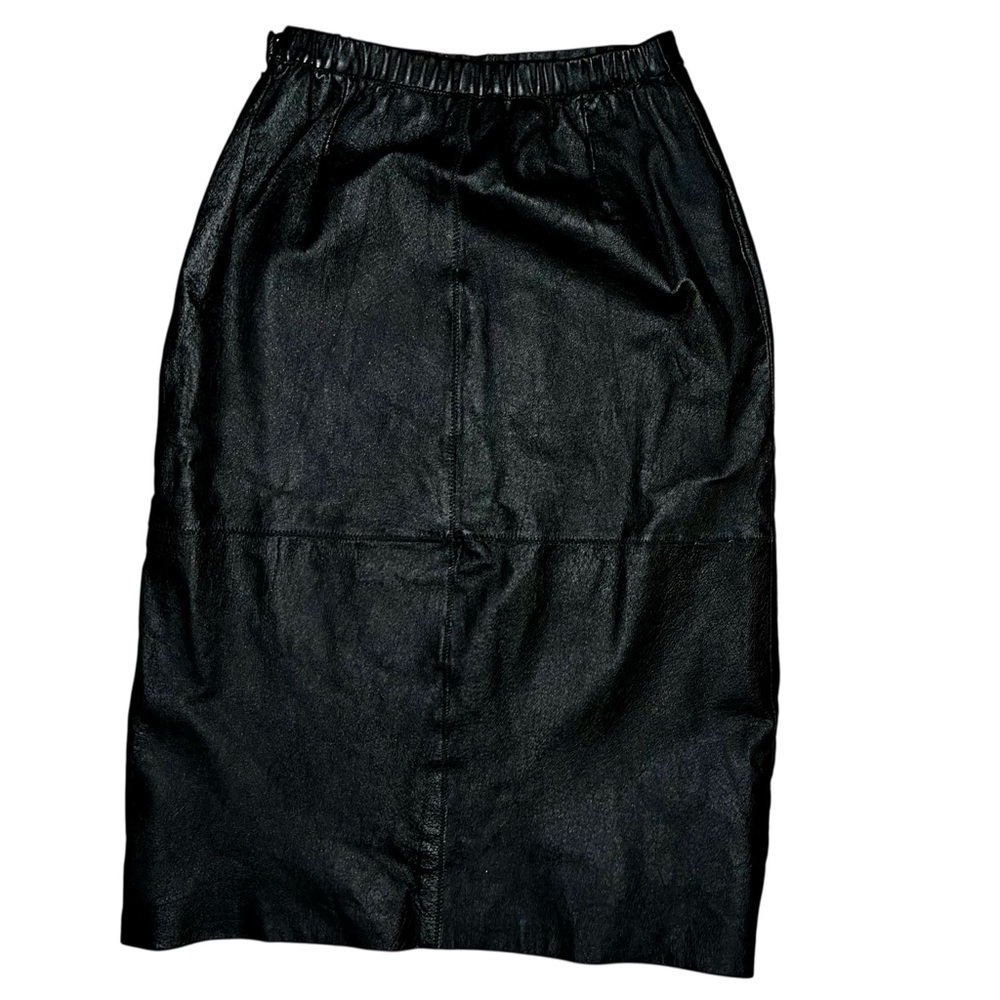 Terry Lewis Midi Length 100% Leather Skirt size 6